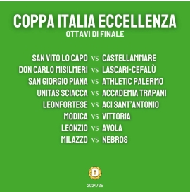 Accoppiamenti secondo turno Coppa Italia Eccellenza